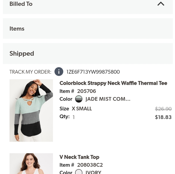 Maurices xs color block strappy waffle long sleeve - Picture 2 of 6